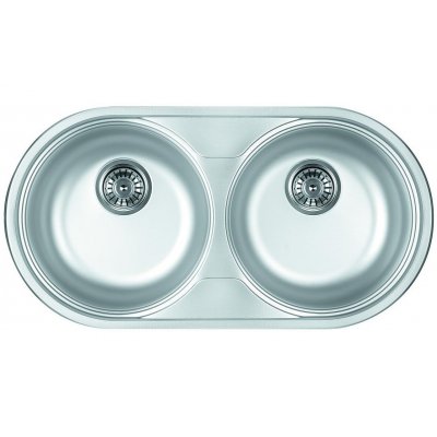 Zlewozmywak stalowy 2-komorowy stal dekor Deante Twins ZEW 3203